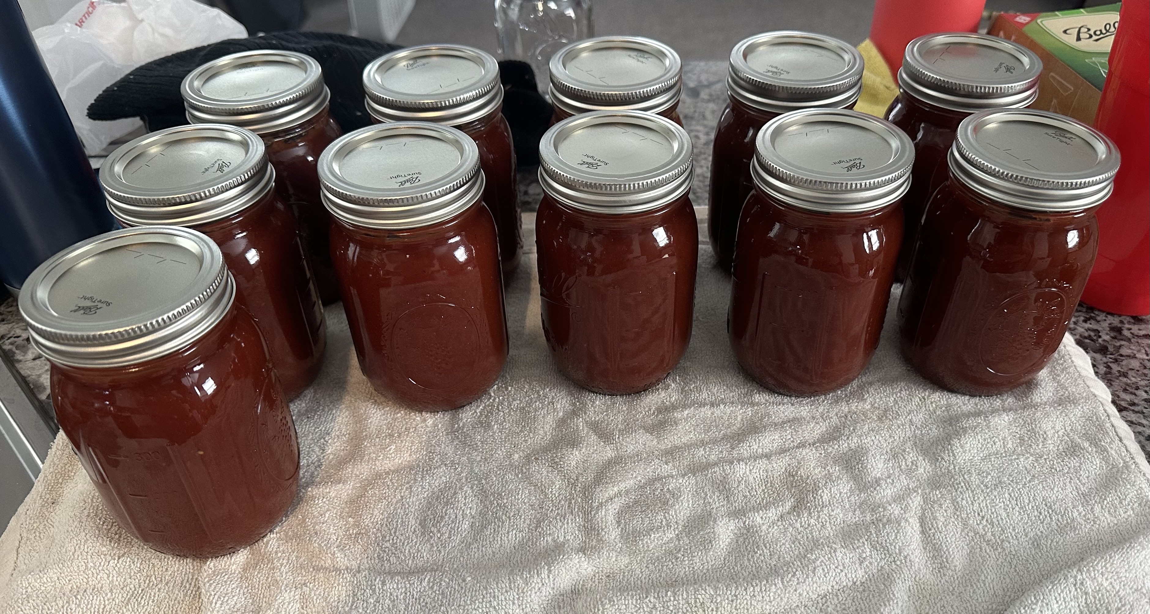 Baby Girl Original Sweet & Tangy BBQ Sauce — fresh batch in mason jars